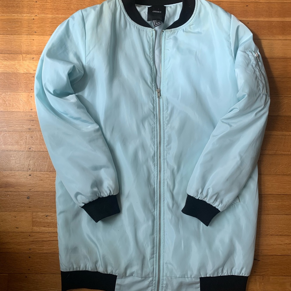 Light blue bomber jacket